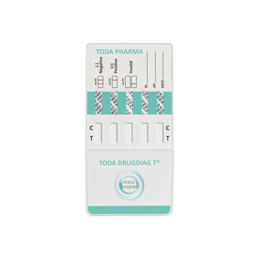 Test Drugdiag T à tremper pour la détection rapide des drogues dans les urines, idéal pour les entreprises et les professionnels de santé.